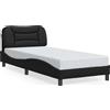 vidaXL Giroletto con testata nera 90x200 cm in ecopelle