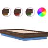 vidaXL Struttura letto con LED in rovere marrone 75x190 cm