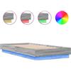 vidaXL Struttura letto con LED Grigio rovere Sonoma 90x200 cm