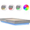 vidaXL Struttura letto con LED Grigio rovere Sonoma 75x190 cm