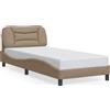 vidaXL Giroletto con testata cappuccino-marrone 90x200 cm in ecopelle