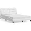 vidaXL Giroletto con testiera bianco 120x200 cm in ecopelle