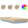 vidaXL Struttura letto con LED rovere Sonoma 90x200 cm