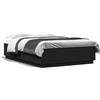 vidaXL Struttura letto nera 150x200 cm in materiale ligneo