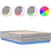 vidaXL Giroletto con LED grigio Sonoma 150x200 cm in materiale ligneo