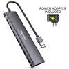 Hamlet XHUB-07A3P Hub di interfaccia USB 3.2 Gen 1 (3.1 Gen 1) Type-A 5000 Mbit/s Nero