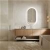 PonteSino HOKO specchio da bagno LED antiappannamento da parete ovale 60x100 cm+LED cambia bianco caldo-bianco freddo-neutro. La luce può essere accesa con un interruttore a parete. Trieste