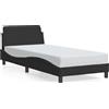 vidaXL Struttura letto con testiera "Dover" nera 90x200 cm in velluto