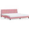 vidaXL Struttura letto senza materasso "Hanko" Rosa 200x200 cm in velluto