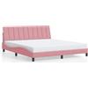 vidaXL Struttura letto senza materasso "Hanko" Rosa 180x200 cm in velluto