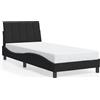 vidaXL Struttura letto con testata nera 90x190 cm in velluto