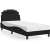 vidaXL Giroletto con testiera nero 80x200 cm in ecopelle