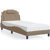 vidaXL Giroletto con testata cappuccino-marrone 80x200 cm in ecopelle