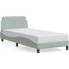 vidaXL Struttura letto "Dover" grigio chiaro 80x200 cm velluto