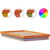 vidaXL Letto in legno massiccio con illuminazione LED marrone cera 120x200 cm pino