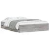 vidaXL Struttura letto con cassetti grigio Sonoma 150x200 cm in materiale ligneo