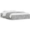 vidaXL Struttura letto con cassetti grigio cemento 150x200 cm materiale a base di legno