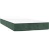 vidaXL Materasso a molle insacchettate verde scuro 120x190x20 cm in velluto