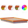 vidaXL Letto in legno massiccio con illuminazione LED marrone cera 120x190 cm pino