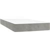 vidaXL Materasso a molle insacchettate grigio chiaro 120x190x20 cm tessuto