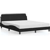 vidaXL Struttura letto "Dover" nera 160x200 cm in velluto