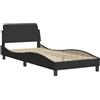 vidaXL Struttura letto con testiera "Dover" nera 80x200 cm in velluto