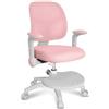 Markadler Mark Adler Junior 5.0 | Sedia da scrivania per bambini Sedia ergonomica girevole | Poggiapiedi | Profondità di seduta regolabile | Braccioli regolabili | Rosa