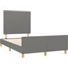 vidaXL Struttura letto senza materasso grigio scuro 120x190 cm tessuto