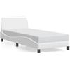 vidaXL Struttura letto "Dover" bianca 80x200 cm in Pelle finta