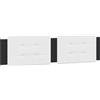 vidaXL Cuscino per testiera bianco e nero da 200 cm in Pelle finta