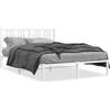 vidaXL Struttura letto con testiera in metallo bianco 120x190 cm