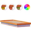 vidaXL Letto in legno massiccio con illuminazione LED marrone cera 100x200 cm pino