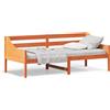 vidaXL Letto da giorno senza materasso marrone cera 80x200 cm in legno di pino massiccio