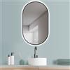 PonteSino HOKO specchio da bagno LED da parete ovale 60x100cm+cornice+cambio luce bianco caldo-bianco freddo-neutro. Interruttore a sfioramento/interruttore a parete accendibile. Genova
