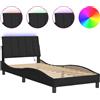 vidaXL Giroletto con luci LED nero 90x200 cm in velluto
