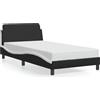 vidaXL Struttura letto "Dover" bianco e nero 100x200 cm in Pelle finta
