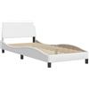 vidaXL Struttura letto "Dover" bianca 90x190 cm in Pelle finta