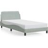 vidaXL Struttura letto "Dover" grigio chiaro 100x200 cm velluto