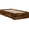 vidaXL Struttura letto con cassetti in rovere fumé 90x190 cm Materiale a base di legno