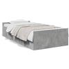 vidaXL Giroletto con cassetti grigio cemento 75x190 cm materiale a base di legno
