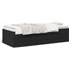 vidaXL Letto da giorno con cassetti senza materasso Nero 75x190 cm