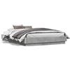 vidaXL Struttura letto grigio cemento 135x190 cm materiale a base di legno