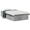 vidaXL Struttura letto con cassetti grigio cemento 100x200 cm materiale a base di legno