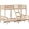 vidaXL Letto a castello 80x200/120x200 cm in legno di pino massiccio