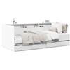 vidaXL Lettino con cassetti senza materasso Bianco 100x200 cm