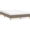 vidaXL Struttura letto senza materasso Taupe 120x190 cm tessuto
