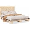 vidaXL Letto in legno massiccio con testata 140x200 cm pino