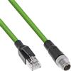 InLine Cavo di rete industriale InLine®, da M12 8 pin maschio codificato X a RJ45 maschio Cat.6A 7,5 m