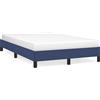vidaXL Struttura letto senza materasso blu 120x190 cm tessuto