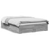 vidaXL Struttura letto con cassetti grigio Sonoma 120x190 cm in materiale ligneo